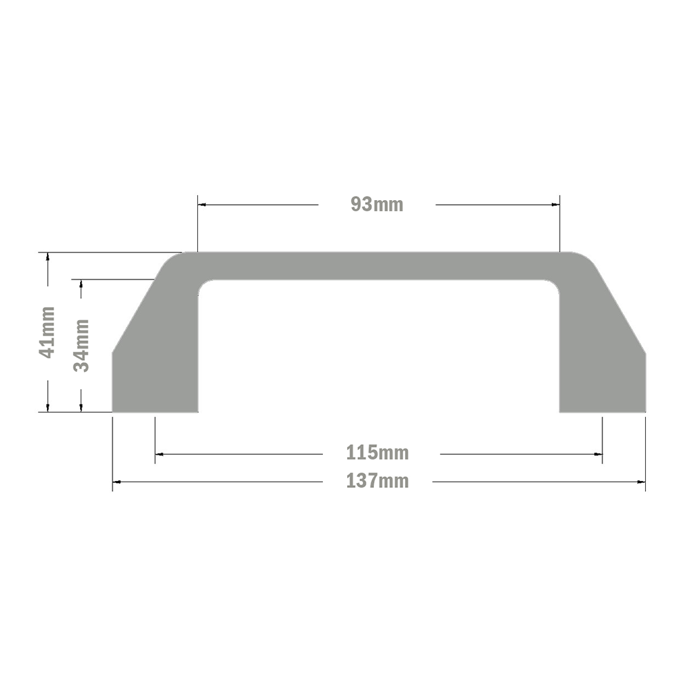 50-210-0 MODULAR SOLUTIONS 120 PULL HANDLE, NO MOUNTING HARDWARE INCLUDED